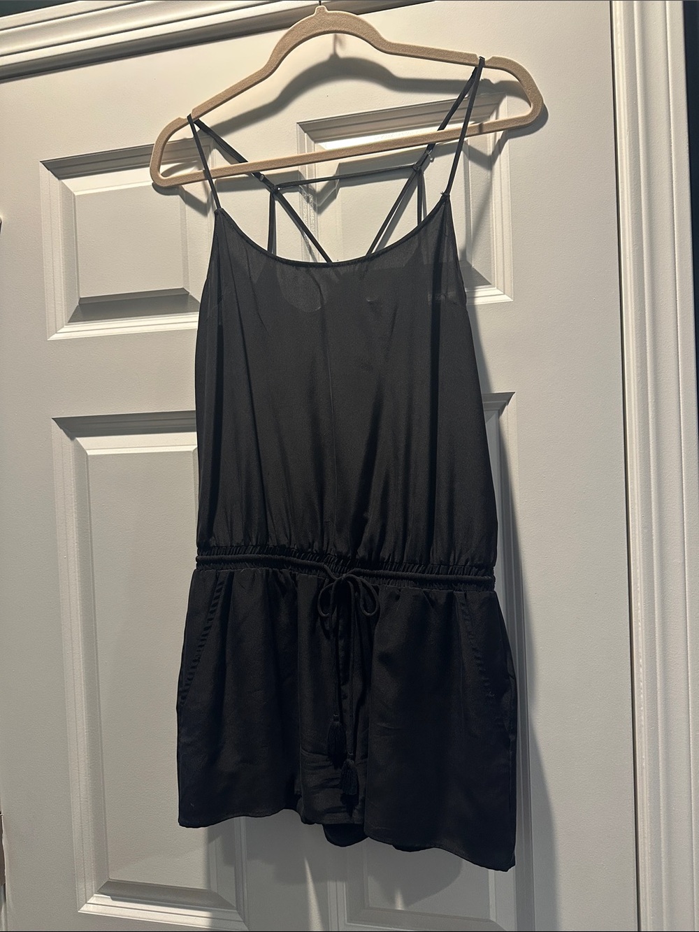 Joie Black Strappy Women’s One-Piece Romper